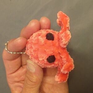 Plush Red Octopus Keychain